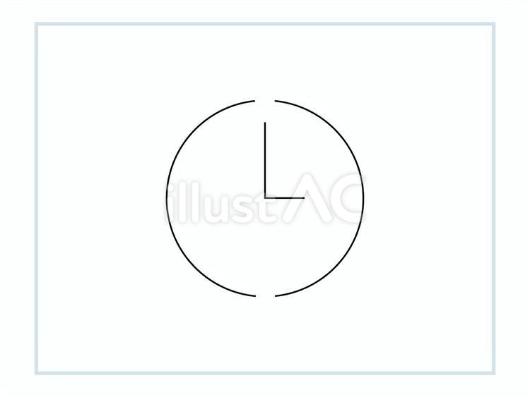 色あり　おしゃれな3時の時計 時計,アイコン,セットのイラスト素材
