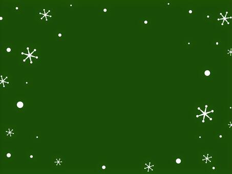 シンプルな雪の結晶の背景フレーム 緑 冬,雪,結晶,背景,緑,フレーム,クリスマス,シンプル,かわいい,季節のイラスト素材