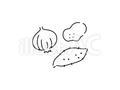 【単品】モノクロ 玉ねぎとイモ類