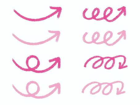 Illustration, Illustration, arrow, line drawing, pastel,