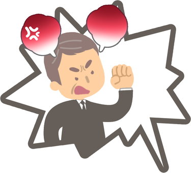 電話の向こう側で怒鳴る上司の吹き出し 電話の向こう側で怒鳴る上司の吹き出し パワハラ,恫喝,怒鳴る,大声,うるさい,説教,激怒,怒る,吹き出し,拳のイラスト素材