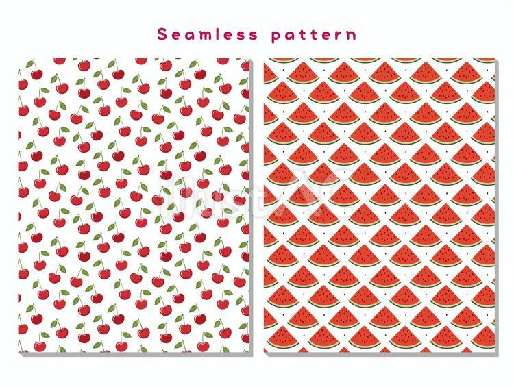 Free Vectors | Seamless pattern _red fruit-01