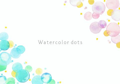 Watercolor dot frame, frame, frame, dot, JPG, PNG and AI