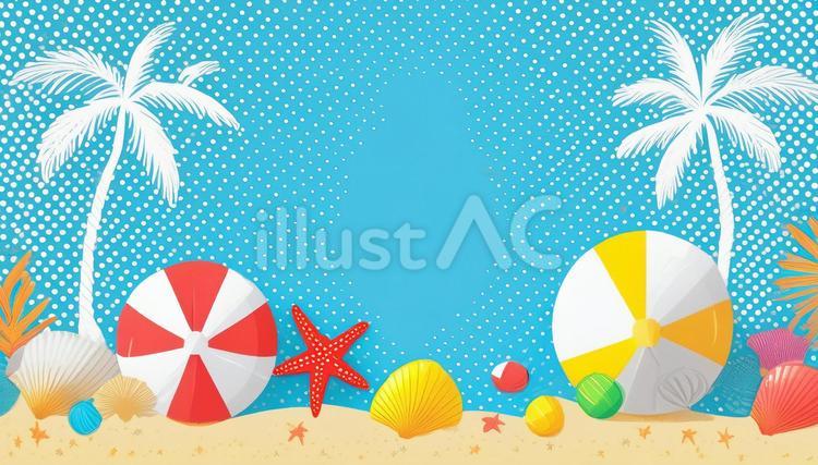 夏の壁紙② 壁紙,バナー,夏のイラスト素材