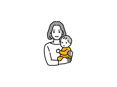 Family (mother and infant), female, mama, mother, JPG, PNG and AI