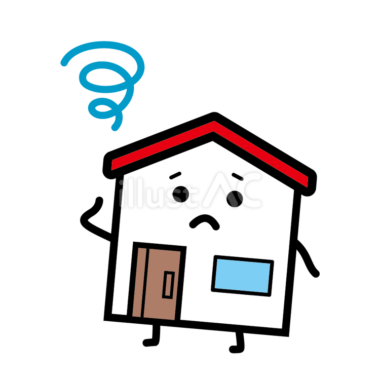 悩みがある家 家,悩み,困るのイラスト素材