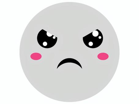 激怒した顔 表情,喜怒哀楽,顔,丸,シンプル,可愛い,ポップ,怒る,激怒,立腹のイラスト素材