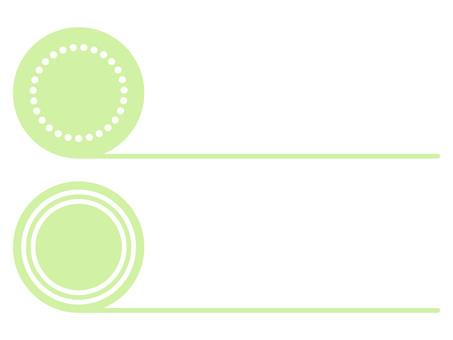 緑の丸とラインのデコレーションセット 円,丸,線,ライン,フレーム,背景,タイトル,インフォグラフィック,パステルカラー,緑のイラスト素材