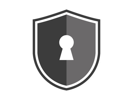 セキュリティ（鍵穴・黒・グレー） セキュリティ,ガード,安全,鍵,アイコン,インターネット,ネットワーク,サイバー,クラウド,デジタルのイラスト素材