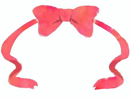 水彩風の赤いリボンのフレーム 水彩風の赤いリボンのフレーム リボン,フレーム,赤,水彩,かわいい,飾り枠,手描き風,結び目,装飾,シンプルのイラスト素材