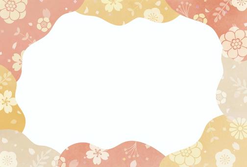 Spring flower blooming simple frame 1, frame, spring, cherry blossoms, JPG, PNG and AI