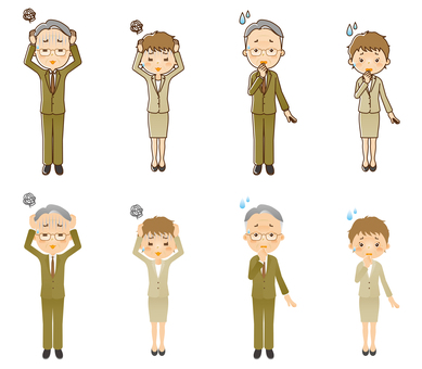 Illustration, employee, office worker, businessman, 