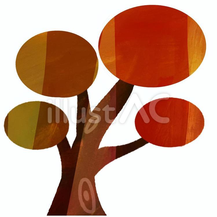 紅葉 木 イラスト素材イラスト No 無料イラストなら イラストac