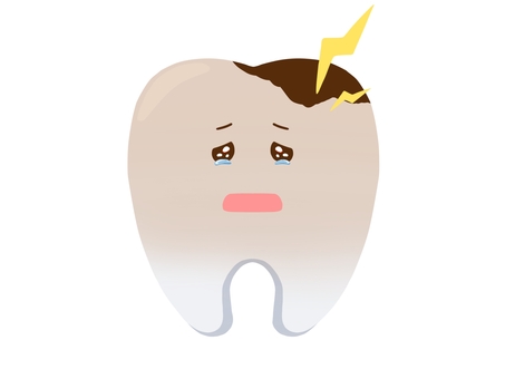 歯の症状5/6 歯,歯医者,虫歯,生活,アイコン,シンプル,状態,健康,医療,病院のイラスト素材