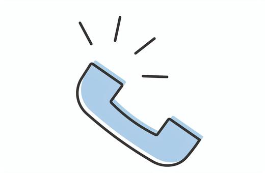 青い受話器のアイコン 電話,受話器,アイコン,電話番号,話す,可愛い,着信,会話,通話,聞くのイラスト素材