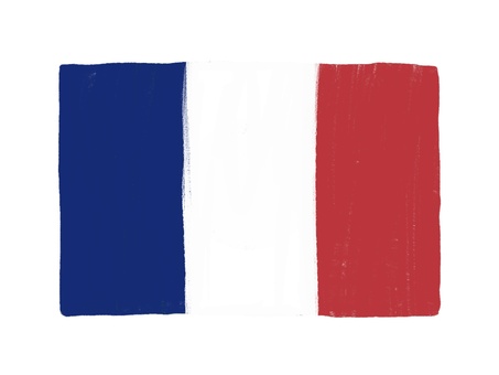 落書き風国旗フランス 国旗,手描き,落書き風,フランス,社会,歴史,地理,トリコロール,留学,旅行のイラスト素材