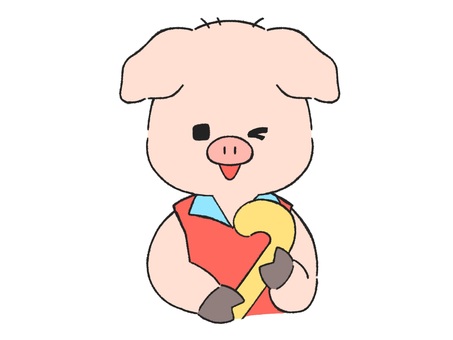 Illustration, hockey, sports, pig, 
