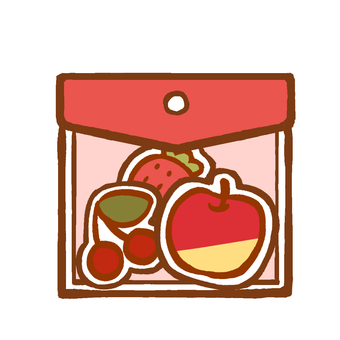 ステッカー（果物） ステッカー,シール,フレークシール,包装,市販,手書きのイラスト素材