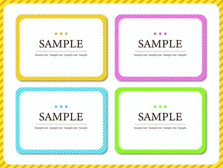 Striped frame square yellow, frame, decorative frame, frame, JPG and AI