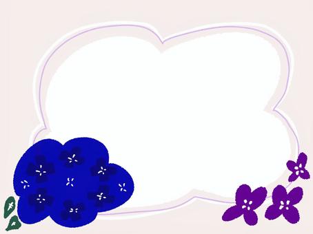 あじさい あじさい,植物,ポストカード,手書き,フレームのイラスト素材