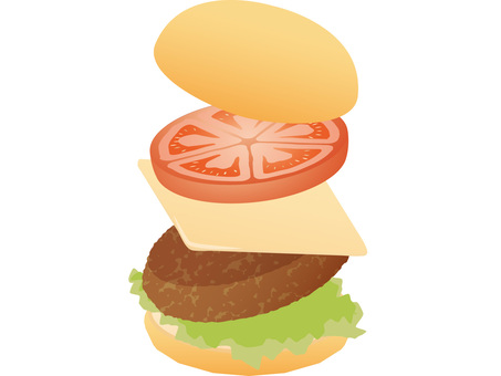 Hamburger, hamburger, fast food, JPG, PNG and AI