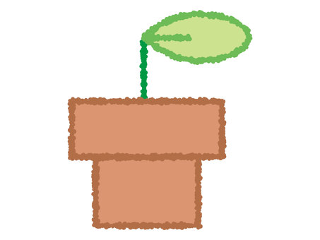 Buds in a handwritten potted plant, , JPG and PNG