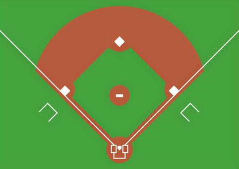 野球フィールドの背景１ スポーツ,野球,フィールド,背景,俯瞰のイラスト素材
