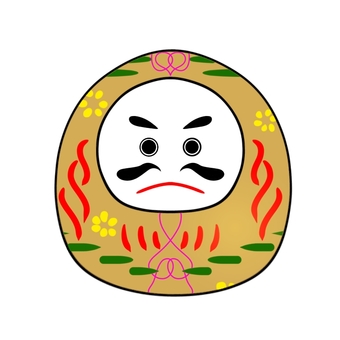 だるま だるま,金,和柄,正月,縁起,必勝,福のイラスト素材