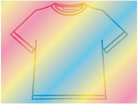 Tシャツのフレ−ム　パステル tシャツ,フレ−ム,ポストカード,メッセージカード,シンプル,グラデーション,パステルカラー,シャツ,半袖のイラスト素材