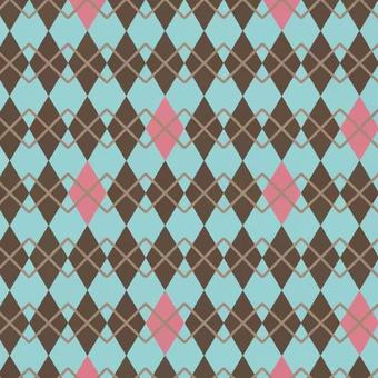 アーガイルハートブルー 2月14日,2月,冬,バレンタインデー,イベント,アーガイル,ハート,模様,プレゼント,ギフトのイラスト素材