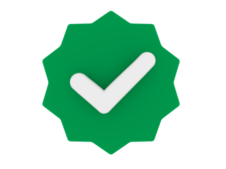 チェックマーク 3d,cg,レ点,目印,アイコン,済,緑,チェック,マーク,記号のイラスト素材