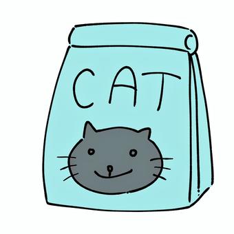 キャットフード キャットフード,猫,食べ物,餌,美味しい,生き物,動物,ペット,ペットフード,袋のイラスト素材