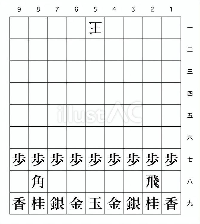 本将棋（裸王）b 将棋,本将棋,裸王のイラスト素材