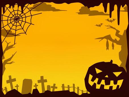 ハロウィンのフレーム ハロウィンのフレーム halloweenのイラスト素材