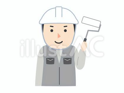 外壁塗装屋さんのイラスト