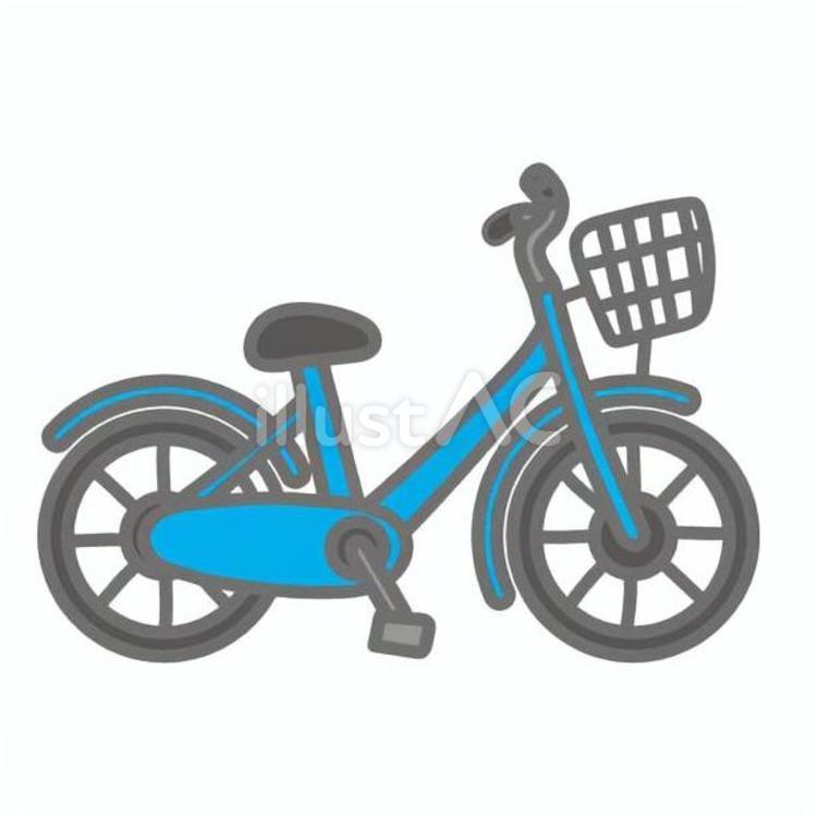 自転車 自転車,乗り物,青色のイラスト素材