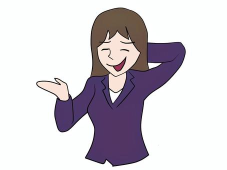 適当にあしらう おどける,話す,口先,女,女性,茶化す,調子がいい,へらへらのイラスト素材