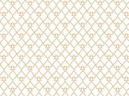 Diamond and Spade Pattern Orange, , JPG, PNG and AI