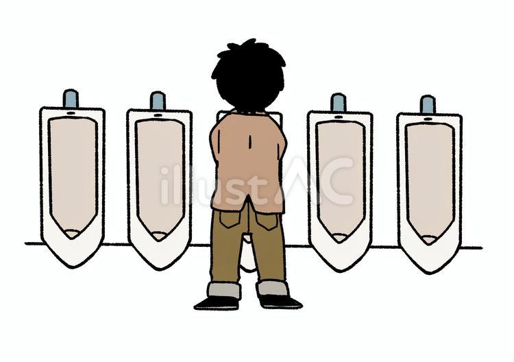Free Vectors | A person using a urinal in a men's restroom