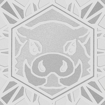 シームレスなモザイク　干支　亥　o  亥,猪,イノシシ,干支,動物,正月,年賀状,背景素材,バックグラウンド,モザイクのイラスト素材