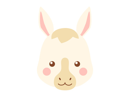 馬の顔5 馬,顔,アイコン,かわいい,ベクター,生き物,動物,仔馬,馬の顔,色違いのイラスト素材