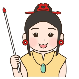 縄文時代の女性 縄文時代,縄文,縄文人,古代,歴史,昔,日本,日本人,服装,人物のイラスト素材