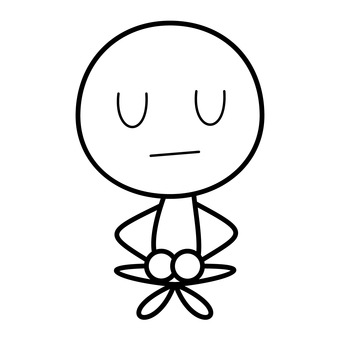Illustration, stick figures, zen meditation, to be in order, 