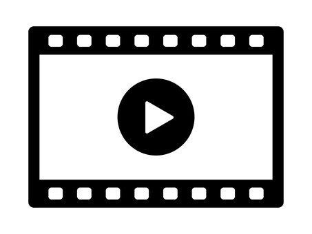 動画ファイルアイコン（動画再生マーク） 動画,ファイル,アイコン,再生,映像,マーク,フィルム,デザイン,プレイ,シンプルのイラスト素材