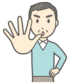 ニット中年男性-023-バスト  ニット中年男性-023-バスト 中止,おじさん,男性,中年,お父さん,パパ,シニア,ミドルエイジ,人物,かわいいのイラスト素材