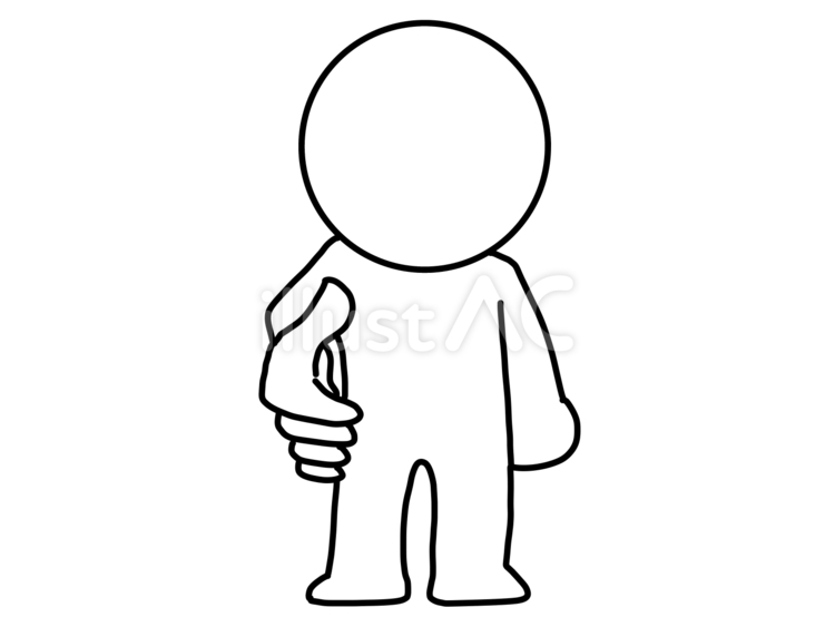 握手を求める棒人間 握手,求める,棒人間のイラスト素材