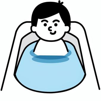 お風呂に入る 子ども,男の子,幼児,お風呂,入浴のイラスト素材