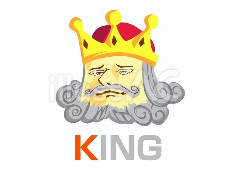 英単語カード　K　KING 学習,単語,英語のイラスト素材