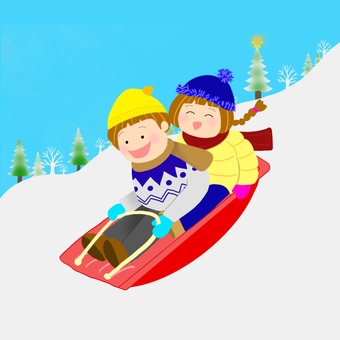 そりすべり 2 手描きイラスト - No: 27165889｜無料イラスト・フリー素材なら「イラストAC」
