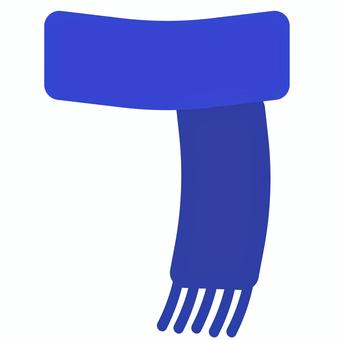 青いマフラー マフラー,ニット,青,男性用,冬,ファッション,防寒具,アイテムのイラスト素材